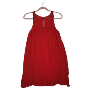 Socialite S Shift Sheer Swing Red Dress